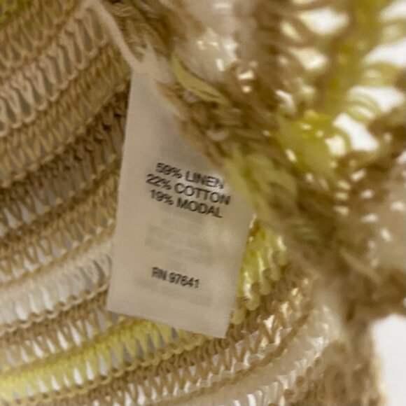 J Jill Linen Modal Crochet Knit Top Tunic Sweater Womens 1X Plus Size V Neck - Picture 5 of 11